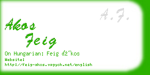 akos feig business card